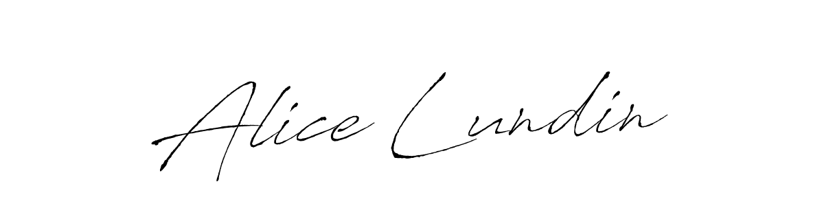 The best way (Antro_Vectra) to make a short signature is to pick only two or three words in your name. The name Alice Lundin include a total of six letters. For converting this name. Alice Lundin signature style 6 images and pictures png