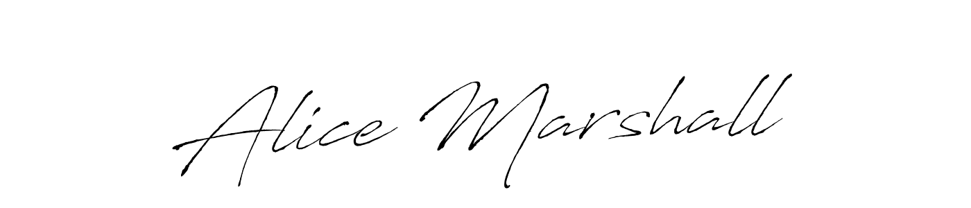 Design your own signature with our free online signature maker. With this signature software, you can create a handwritten (Antro_Vectra) signature for name Alice Marshall. Alice Marshall signature style 6 images and pictures png