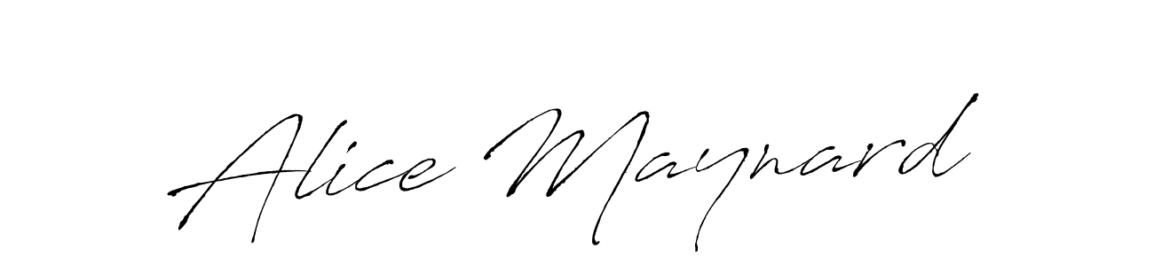 Design your own signature with our free online signature maker. With this signature software, you can create a handwritten (Antro_Vectra) signature for name Alice Maynard. Alice Maynard signature style 6 images and pictures png