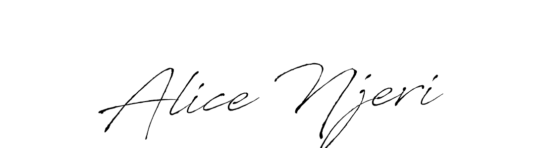 The best way (Antro_Vectra) to make a short signature is to pick only two or three words in your name. The name Alice Njeri include a total of six letters. For converting this name. Alice Njeri signature style 6 images and pictures png