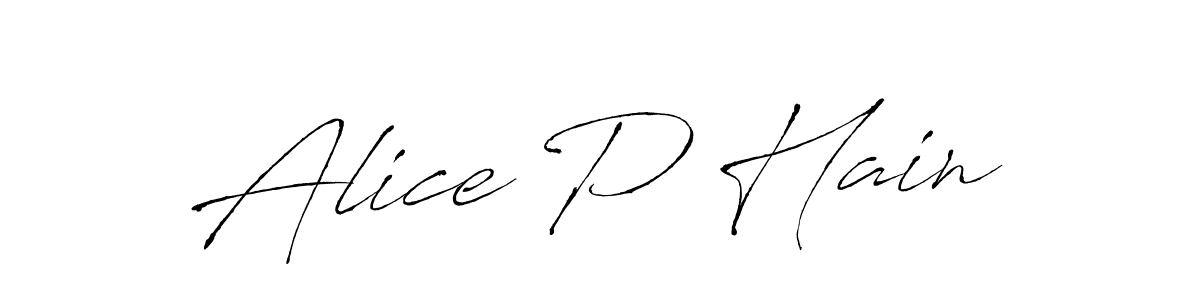 Here are the top 10 professional signature styles for the name Alice P Hain. These are the best autograph styles you can use for your name. Alice P Hain signature style 6 images and pictures png