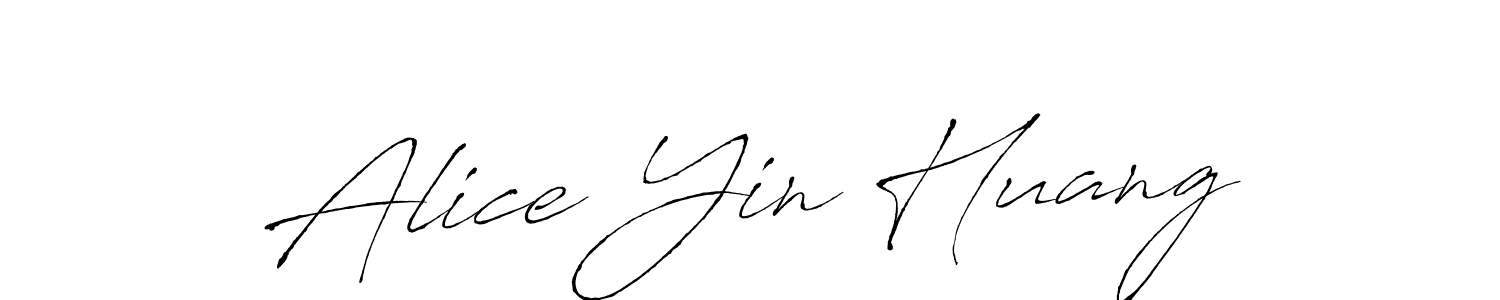 Create a beautiful signature design for name Alice Yin Huang. With this signature (Antro_Vectra) fonts, you can make a handwritten signature for free. Alice Yin Huang signature style 6 images and pictures png