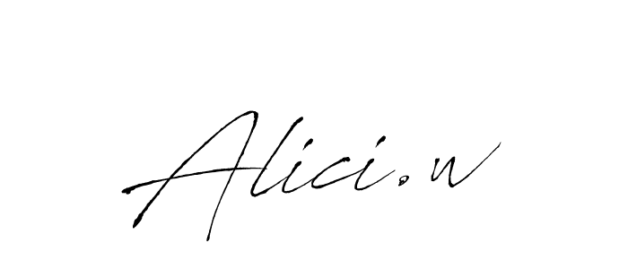 How to make Alici.w signature? Antro_Vectra is a professional autograph style. Create handwritten signature for Alici.w name. Alici.w signature style 6 images and pictures png