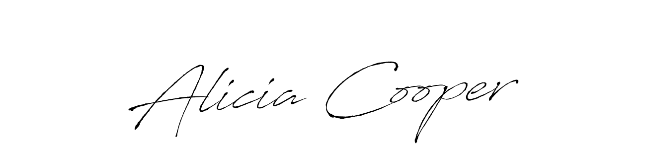 How to make Alicia Cooper name signature. Use Antro_Vectra style for creating short signs online. This is the latest handwritten sign. Alicia Cooper signature style 6 images and pictures png