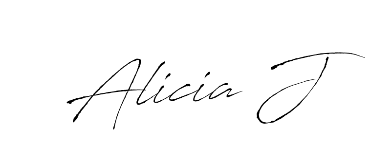 Create a beautiful signature design for name Alicia J. With this signature (Antro_Vectra) fonts, you can make a handwritten signature for free. Alicia J signature style 6 images and pictures png