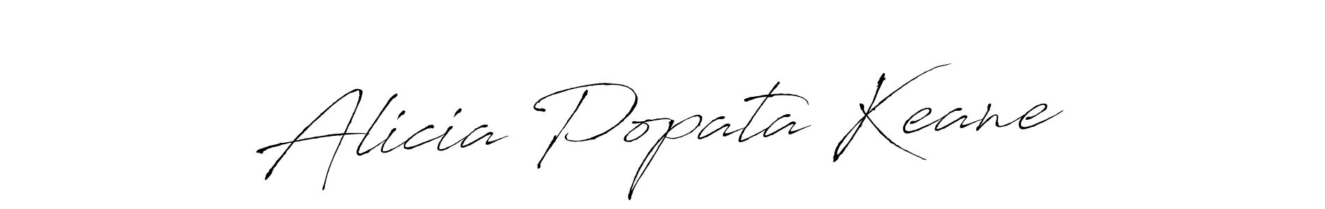 Alicia Popata Keane stylish signature style. Best Handwritten Sign (Antro_Vectra) for my name. Handwritten Signature Collection Ideas for my name Alicia Popata Keane. Alicia Popata Keane signature style 6 images and pictures png