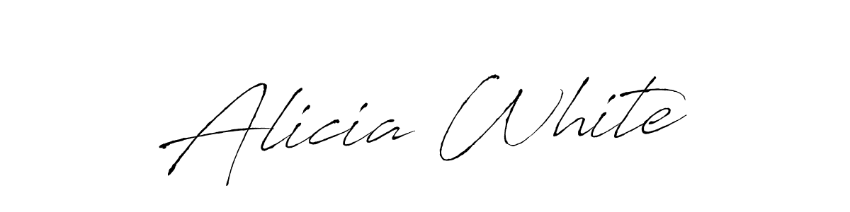 Create a beautiful signature design for name Alicia White. With this signature (Antro_Vectra) fonts, you can make a handwritten signature for free. Alicia White signature style 6 images and pictures png