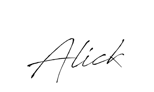 Create a beautiful signature design for name Alick. With this signature (Antro_Vectra) fonts, you can make a handwritten signature for free. Alick signature style 6 images and pictures png