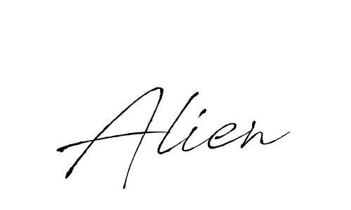 Create a beautiful signature design for name Alien. With this signature (Antro_Vectra) fonts, you can make a handwritten signature for free. Alien signature style 6 images and pictures png