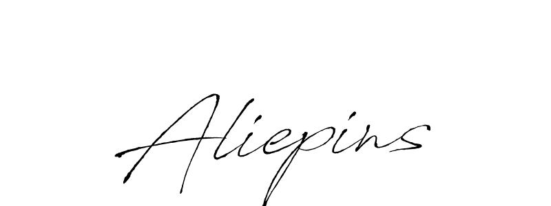 Design your own signature with our free online signature maker. With this signature software, you can create a handwritten (Antro_Vectra) signature for name Aliepins. Aliepins signature style 6 images and pictures png