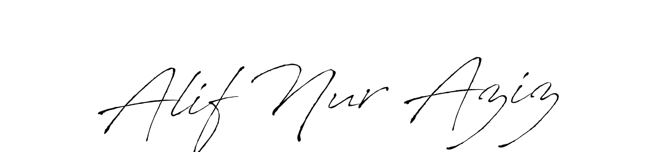 How to make Alif Nur Aziz signature? Antro_Vectra is a professional autograph style. Create handwritten signature for Alif Nur Aziz name. Alif Nur Aziz signature style 6 images and pictures png