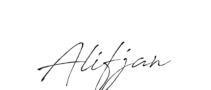 Design your own signature with our free online signature maker. With this signature software, you can create a handwritten (Antro_Vectra) signature for name Alifjan. Alifjan signature style 6 images and pictures png