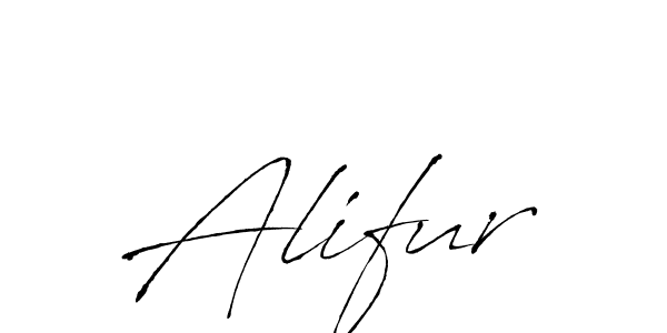 Make a beautiful signature design for name Alifur. With this signature (Antro_Vectra) style, you can create a handwritten signature for free. Alifur signature style 6 images and pictures png