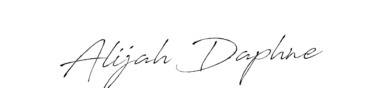 How to make Alijah Daphne name signature. Use Antro_Vectra style for creating short signs online. This is the latest handwritten sign. Alijah Daphne signature style 6 images and pictures png