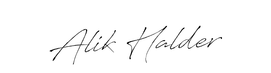 Alik Halder stylish signature style. Best Handwritten Sign (Antro_Vectra) for my name. Handwritten Signature Collection Ideas for my name Alik Halder. Alik Halder signature style 6 images and pictures png
