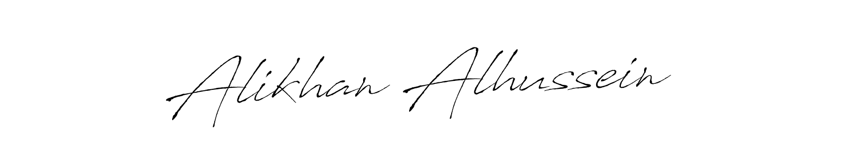 It looks lik you need a new signature style for name Alikhan Alhussein. Design unique handwritten (Antro_Vectra) signature with our free signature maker in just a few clicks. Alikhan Alhussein signature style 6 images and pictures png