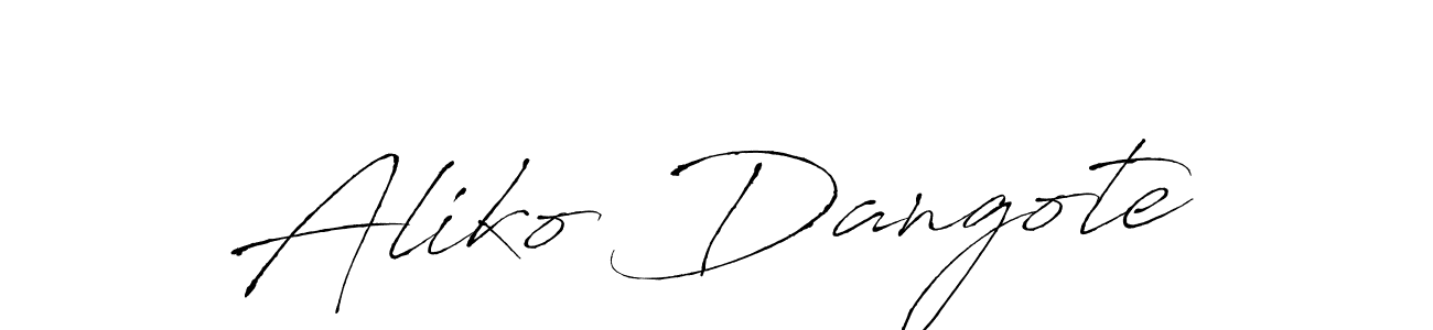 Antro_Vectra is a professional signature style that is perfect for those who want to add a touch of class to their signature. It is also a great choice for those who want to make their signature more unique. Get Aliko Dangote name to fancy signature for free. Aliko Dangote signature style 6 images and pictures png