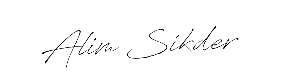 Design your own signature with our free online signature maker. With this signature software, you can create a handwritten (Antro_Vectra) signature for name Alim Sikder. Alim Sikder signature style 6 images and pictures png