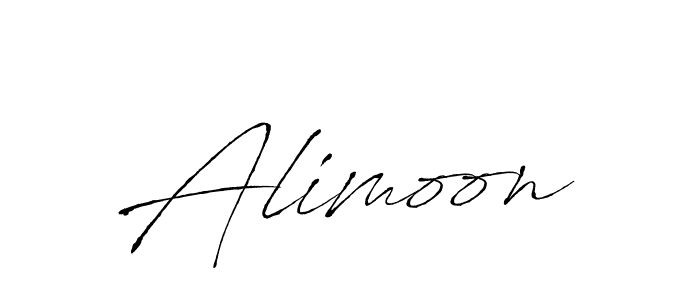 How to make Alimoon signature? Antro_Vectra is a professional autograph style. Create handwritten signature for Alimoon name. Alimoon signature style 6 images and pictures png