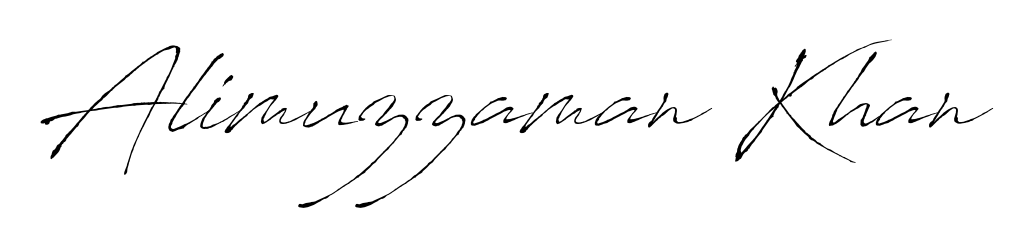 Personalize your online presence with Alimuzzaman Khan signature rendered in elegant Antro_Vectra font. Great for website footers and blogs. Alimuzzaman Khan signature style 6 images and pictures png