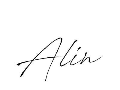 Design your own signature with our free online signature maker. With this signature software, you can create a handwritten (Antro_Vectra) signature for name Alin. Alin signature style 6 images and pictures png