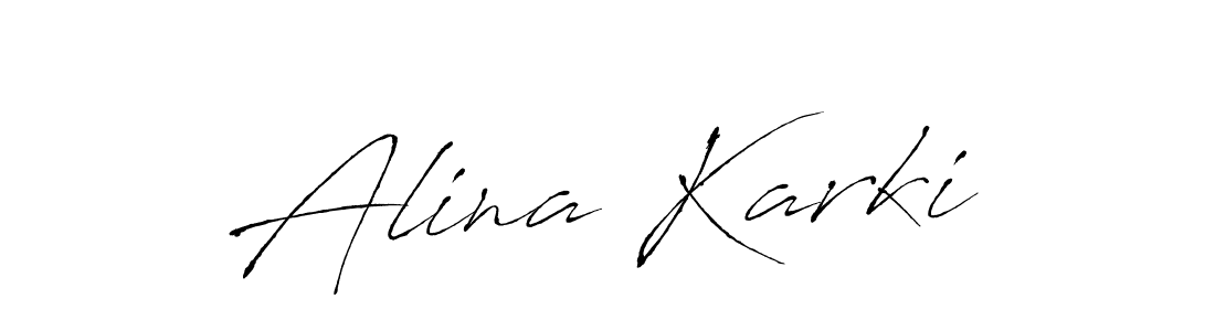 Make a beautiful signature design for name Alina Karki. With this signature (Antro_Vectra) style, you can create a handwritten signature for free. Alina Karki signature style 6 images and pictures png