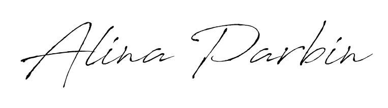 Personalize your online presence with Alina Parbin signature rendered in elegant Antro_Vectra font. Great for website footers and blogs. Alina Parbin signature style 6 images and pictures png