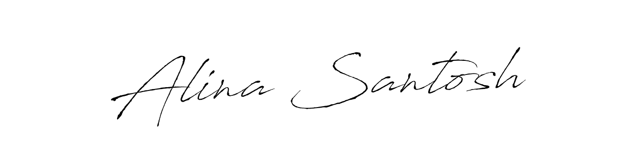 Design your own signature with our free online signature maker. With this signature software, you can create a handwritten (Antro_Vectra) signature for name Alina Santosh. Alina Santosh signature style 6 images and pictures png