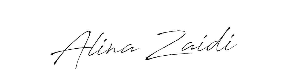 Alina Zaidi stylish signature style. Best Handwritten Sign (Antro_Vectra) for my name. Handwritten Signature Collection Ideas for my name Alina Zaidi. Alina Zaidi signature style 6 images and pictures png