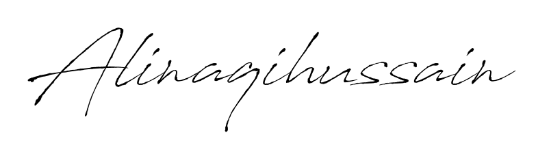 Design your own signature with our free online signature maker. With this signature software, you can create a handwritten (Antro_Vectra) signature for name Alinaqihussain. Alinaqihussain signature style 6 images and pictures png
