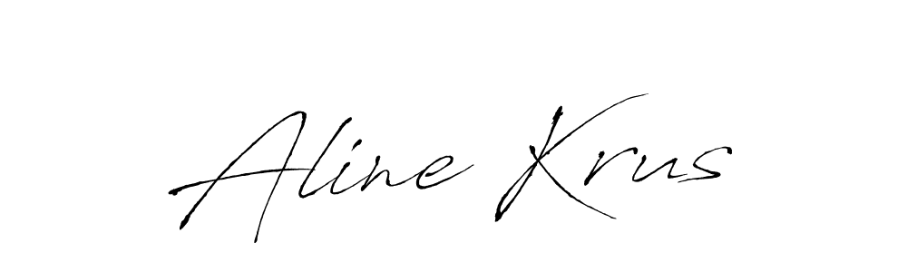 Design your own signature with our free online signature maker. With this signature software, you can create a handwritten (Antro_Vectra) signature for name Aline Krus. Aline Krus signature style 6 images and pictures png