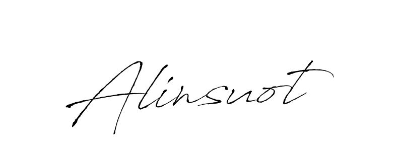 Design your own signature with our free online signature maker. With this signature software, you can create a handwritten (Antro_Vectra) signature for name Alinsuot. Alinsuot signature style 6 images and pictures png