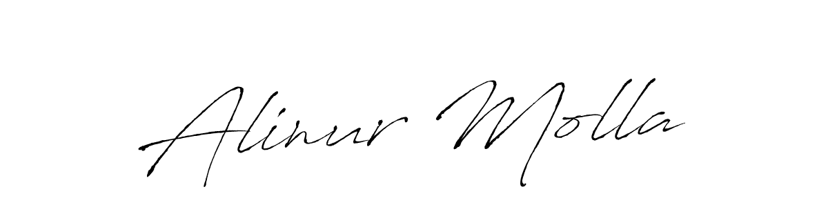 Alinur Molla stylish signature style. Best Handwritten Sign (Antro_Vectra) for my name. Handwritten Signature Collection Ideas for my name Alinur Molla. Alinur Molla signature style 6 images and pictures png