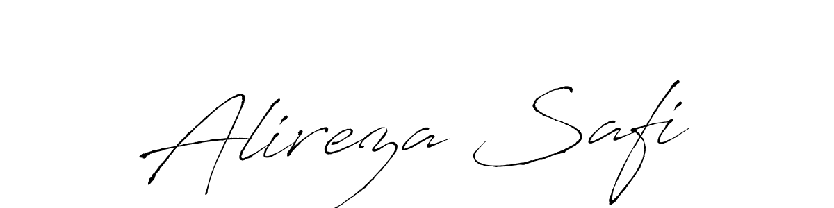 How to make Alireza Safi name signature. Use Antro_Vectra style for creating short signs online. This is the latest handwritten sign. Alireza Safi signature style 6 images and pictures png