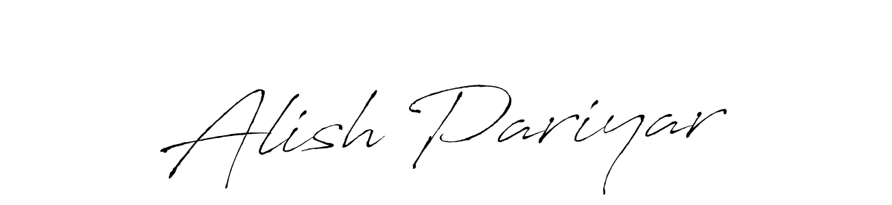 Create a beautiful signature design for name Alish Pariyar. With this signature (Antro_Vectra) fonts, you can make a handwritten signature for free. Alish Pariyar signature style 6 images and pictures png