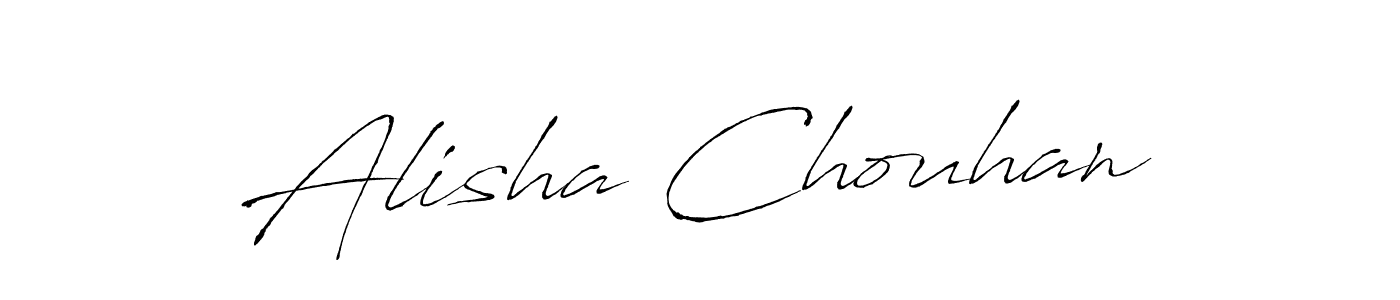 The best way (Antro_Vectra) to make a short signature is to pick only two or three words in your name. The name Alisha Chouhan include a total of six letters. For converting this name. Alisha Chouhan signature style 6 images and pictures png