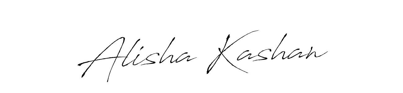 How to make Alisha Kashan name signature. Use Antro_Vectra style for creating short signs online. This is the latest handwritten sign. Alisha Kashan signature style 6 images and pictures png