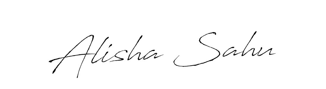 How to make Alisha Sahu name signature. Use Antro_Vectra style for creating short signs online. This is the latest handwritten sign. Alisha Sahu signature style 6 images and pictures png
