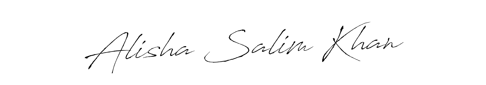 Make a short Alisha Salim Khan signature style. Manage your documents anywhere anytime using Antro_Vectra. Create and add eSignatures, submit forms, share and send files easily. Alisha Salim Khan signature style 6 images and pictures png