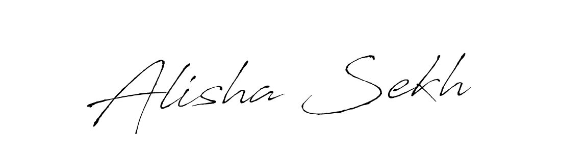 Alisha Sekh stylish signature style. Best Handwritten Sign (Antro_Vectra) for my name. Handwritten Signature Collection Ideas for my name Alisha Sekh. Alisha Sekh signature style 6 images and pictures png