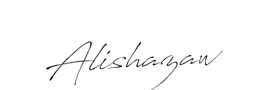 The best way (Antro_Vectra) to make a short signature is to pick only two or three words in your name. The name Alishazaw include a total of six letters. For converting this name. Alishazaw signature style 6 images and pictures png