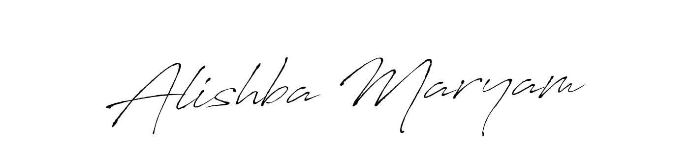 Make a beautiful signature design for name Alishba Maryam. With this signature (Antro_Vectra) style, you can create a handwritten signature for free. Alishba Maryam signature style 6 images and pictures png