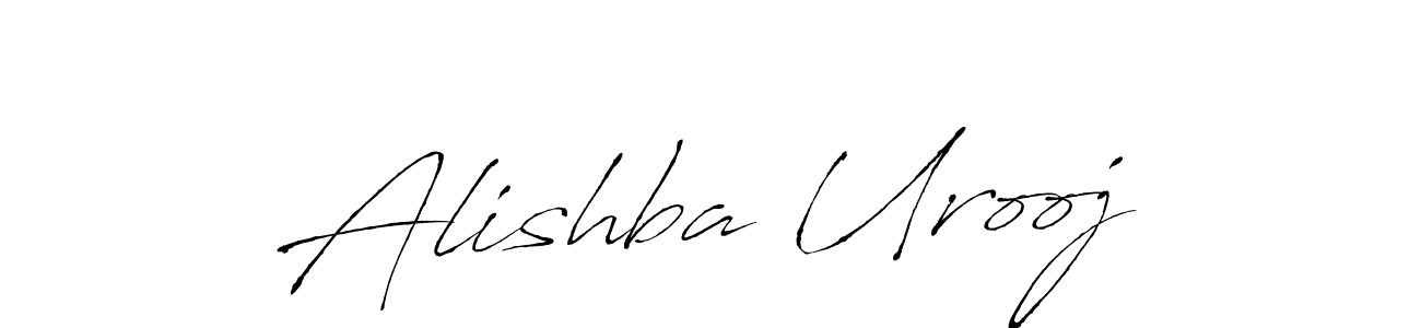 Design your own signature with our free online signature maker. With this signature software, you can create a handwritten (Antro_Vectra) signature for name Alishba Urooj. Alishba Urooj signature style 6 images and pictures png