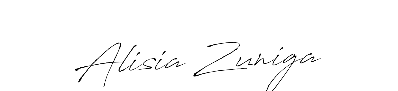 Alisia Zuniga stylish signature style. Best Handwritten Sign (Antro_Vectra) for my name. Handwritten Signature Collection Ideas for my name Alisia Zuniga. Alisia Zuniga signature style 6 images and pictures png