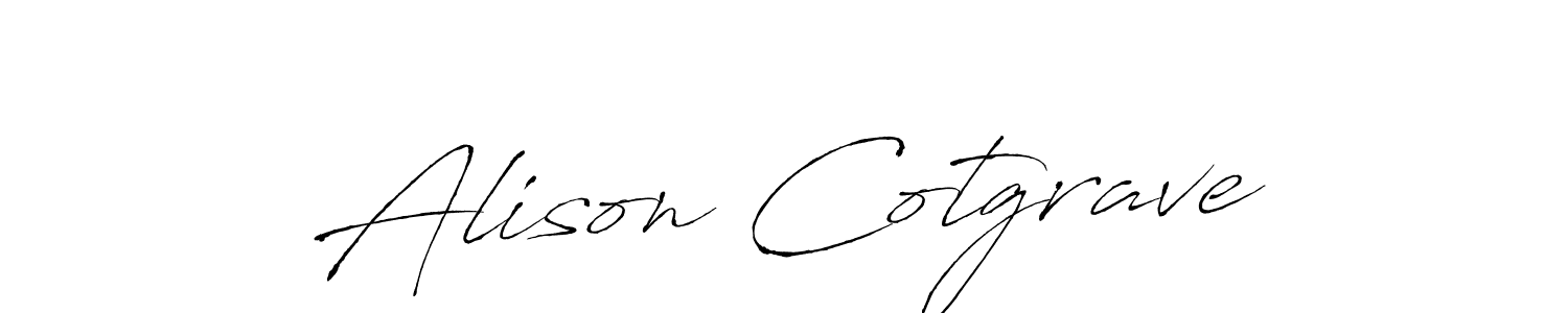 Make a beautiful signature design for name Alison Cotgrave. With this signature (Antro_Vectra) style, you can create a handwritten signature for free. Alison Cotgrave signature style 6 images and pictures png