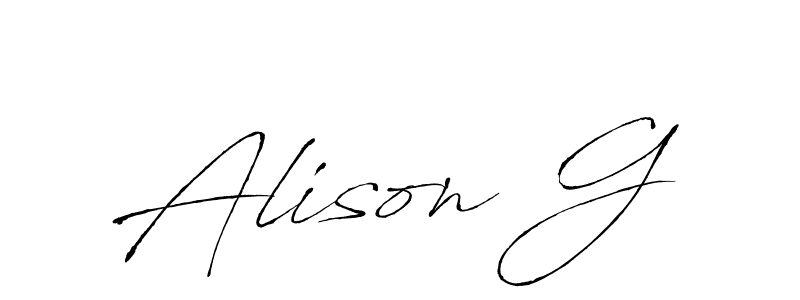 It looks lik you need a new signature style for name Alison G. Design unique handwritten (Antro_Vectra) signature with our free signature maker in just a few clicks. Alison G signature style 6 images and pictures png