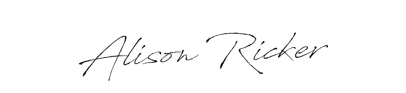 Make a beautiful signature design for name Alison Ricker. With this signature (Antro_Vectra) style, you can create a handwritten signature for free. Alison Ricker signature style 6 images and pictures png