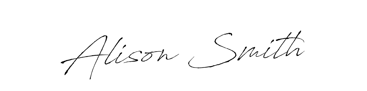 Alison Smith stylish signature style. Best Handwritten Sign (Antro_Vectra) for my name. Handwritten Signature Collection Ideas for my name Alison Smith. Alison Smith signature style 6 images and pictures png