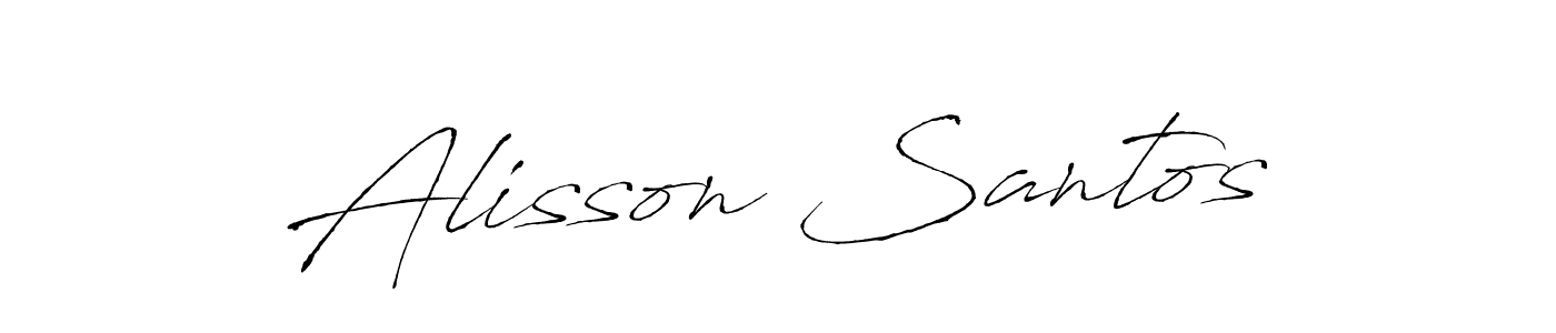 Create a beautiful signature design for name Alisson Santos. With this signature (Antro_Vectra) fonts, you can make a handwritten signature for free. Alisson Santos signature style 6 images and pictures png