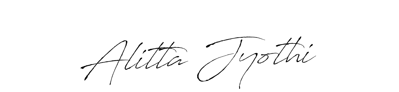 Also You can easily find your signature by using the search form. We will create Alitta Jyothi name handwritten signature images for you free of cost using Antro_Vectra sign style. Alitta Jyothi signature style 6 images and pictures png